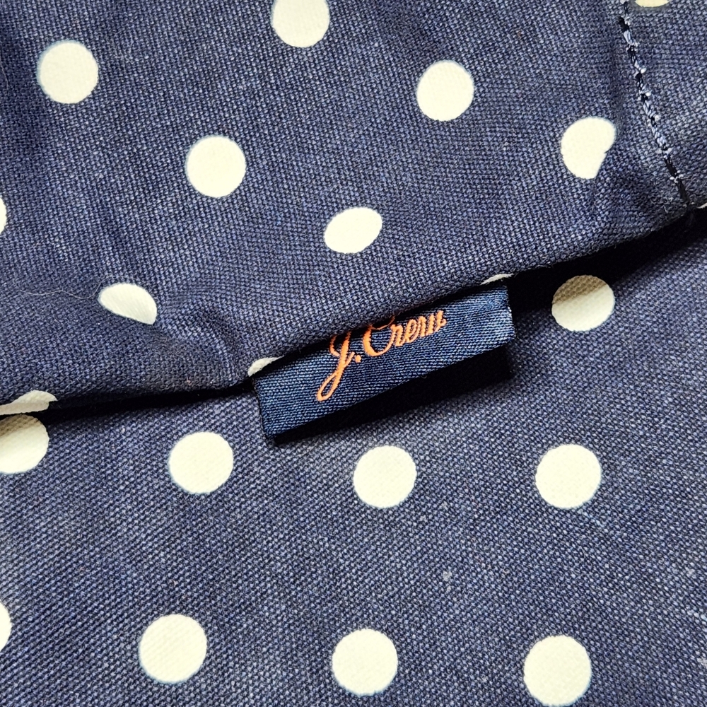 J Crew Reusable Everyday Canvas Tote in Polka Dot - Picture 3 of 5